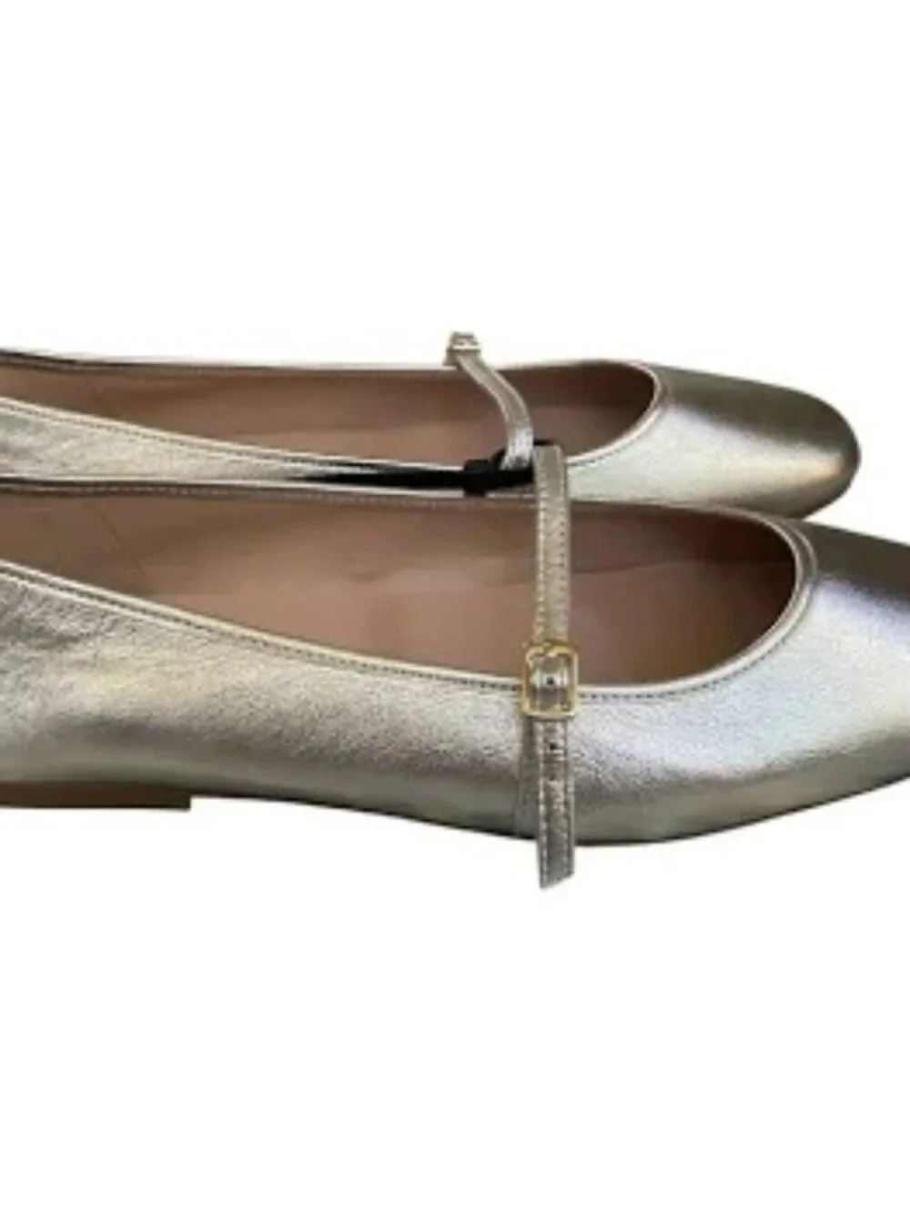 Cole Haan Yelena Mary Jane Ballet Flats Soft Gold Sz 11B